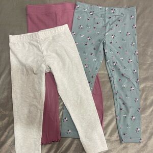 Primark Kids Leggings Set - Pink, Gray, and Floral